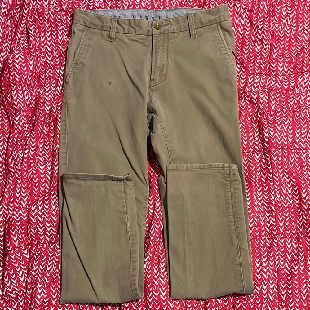 Men's VISSLA Olive colored slim fit Pants